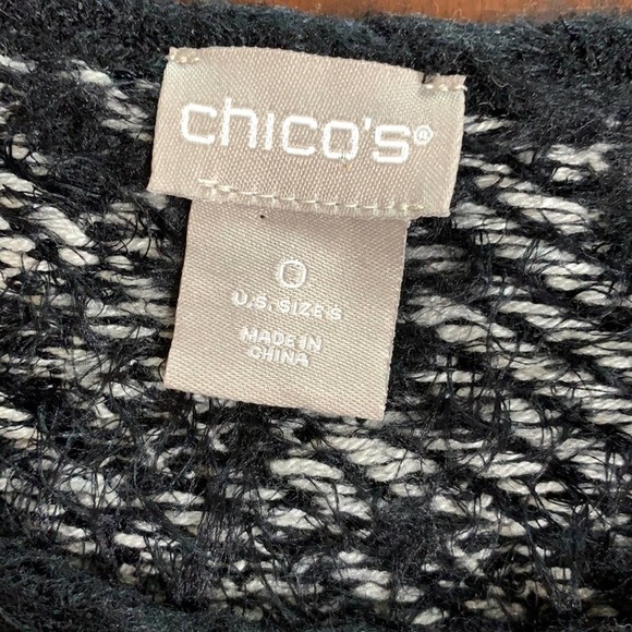 Chico's Eyelash-Trim Jacquard Pullover Sweater Womens Small - Picture 6 of 10
